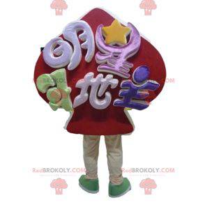 Mascotte rode schoppen mascotte speelkaarten - Redbrokoly.com