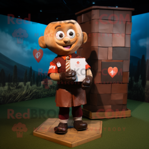 Rust Love Letter mascot costume character dressed with a Rugby Shirt and Cufflinks