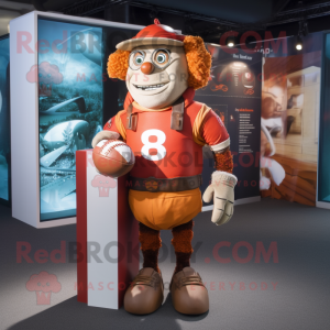 Rust Love Letter mascot costume character dressed with a Rugby Shirt and Cufflinks