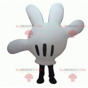 Hvit og svart Mickey Mouse maskot - Redbrokoly.com
