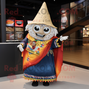 nan Nachos mascot costume character dressed with a Wrap Dress and Earrings