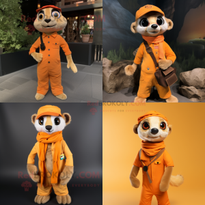 Orange Meerkat maskot...