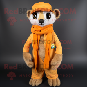 Orange Meerkat maskot...