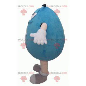 Mascotte blu gigante grassoccio e divertente di M & M -