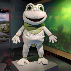 White Frog maskot kostym...