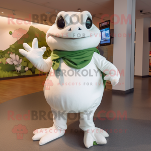 White Frog mascotte kostuum...