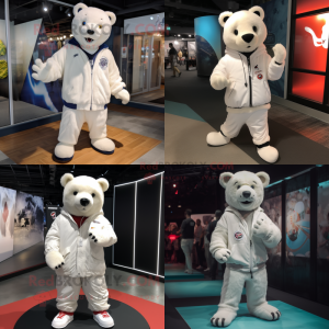 White Bear mascotte kostuum...