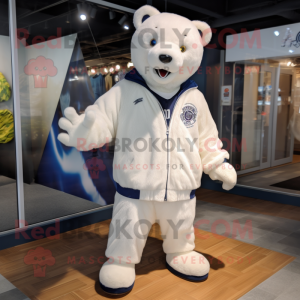 White Bear mascotte kostuum...