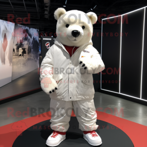 White Bear maskot kostume...