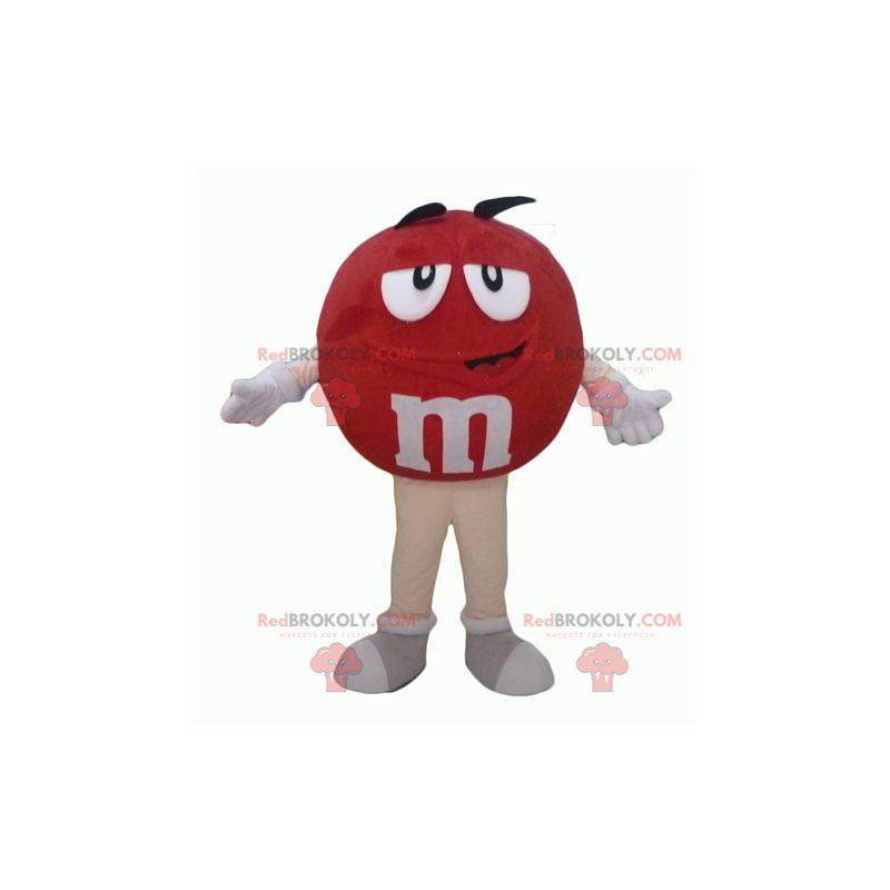 Mascotte de M&M's rouge géant dodu et drôle - Redbrokoly.com