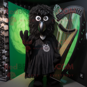 Black Celtic Harp mascotte...