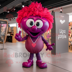 Magenta hjärtformade...