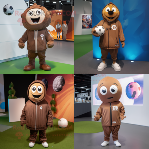 Brown Soccer Ball mascotte...