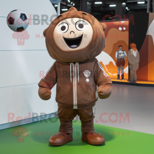 Brown Soccer Ball mascotte...