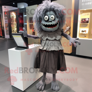 Grå Undead maskot kostume...