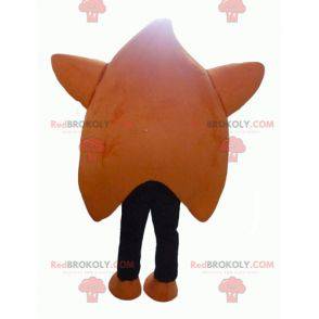 Mascotte gigante e divertente stella arancione e nera -