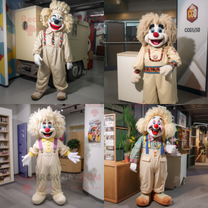 Cream Clown maskot kostym...