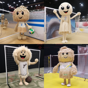 Beige Volleyball Net maskot...