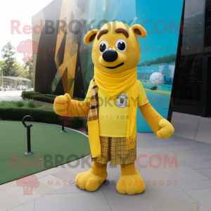 Yellow Soccer Goal maskot...