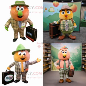 Peach Kiwi maskot drakt...