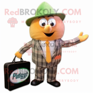 Peach Kiwi maskot kostym...