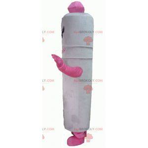 Mascot penna gigante bianca e rosa - Redbrokoly.com