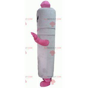 Mascot gigantisk penn hvit og rosa - Redbrokoly.com