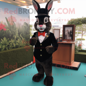 Black Wild Rabbit mascotte...