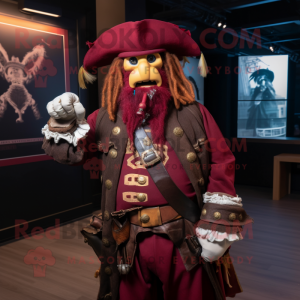 Maroon Pirate maskot...