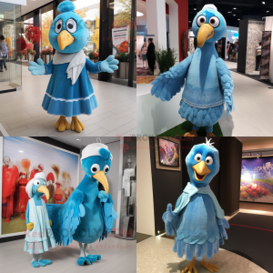 Sky Blue Turkey mascotte...