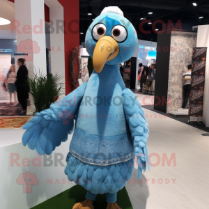 Sky Blue Turkey mascotte...