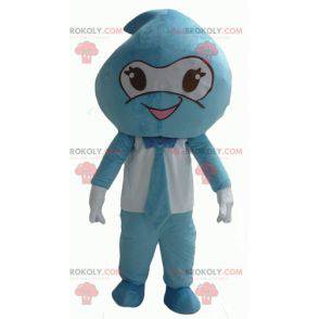 Obří kapka vody maskot modré a bílé sněhulák - Redbrokoly.com