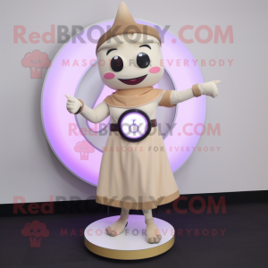 Beige armband maskot kostym...