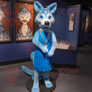 Blå Dingo maskot kostume...
