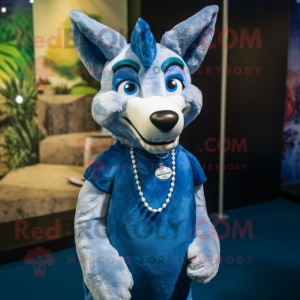 Blue Dingo mascotte kostuum...
