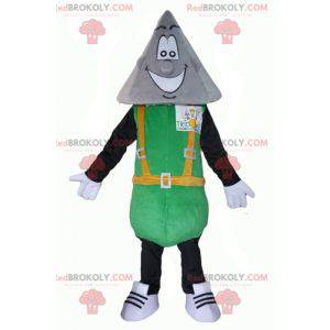 Mascote do homem Tridome com cabeça pontuda - Redbrokoly.com