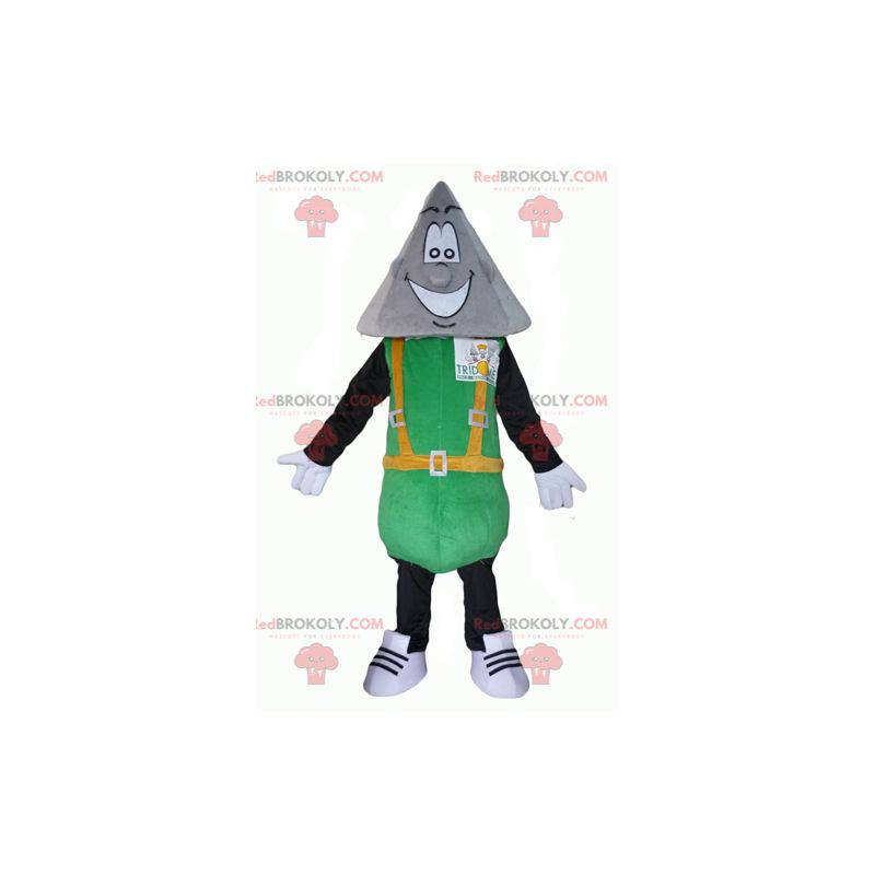 Tridome-mandens maskot med et spids hoved - Redbrokoly.com