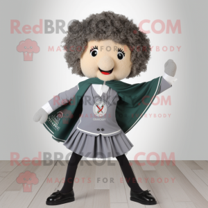 Grå irsk danser maskot...