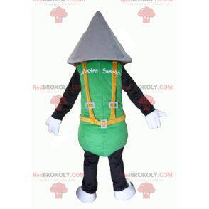 Mascote do homem Tridome com cabeça pontuda - Redbrokoly.com