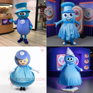 Blue Donut mascotte kostuum...