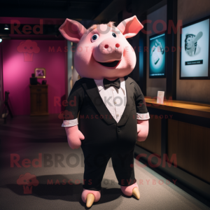 Różowa świnia w kostiumie...