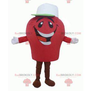 Giant and smiling red snowman mascot - Redbrokoly.com