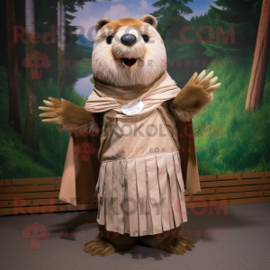 Tan Beaver mascotte kostuum...