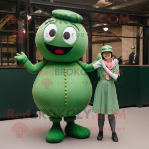 Grønn baseballball maskot...