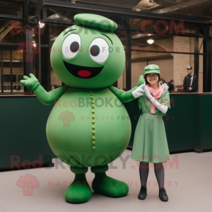 Grüner Baseball Maskottchen...