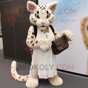 Creme Bobcat maskot kostume...