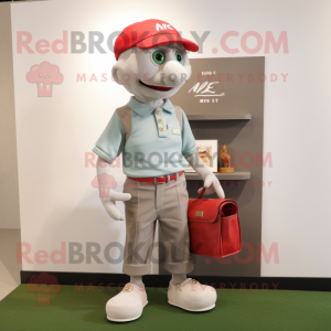 nan Aglet mascot costume character dressed with a Polo Tee and Wallets