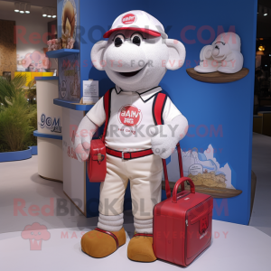 nan Aglet mascot costume character dressed with a Polo Tee and Wallets