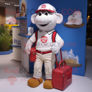nan Aglet mascot costume character dressed with a Polo Tee and Wallets