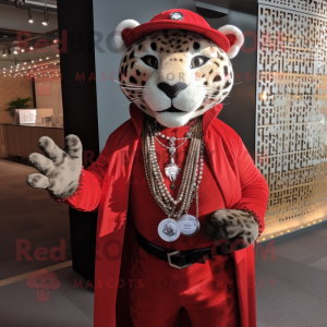 Roter Jaguar Maskottchen...